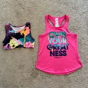 Girls Justice Medium (10) Sports Bra and Tank Top Duo